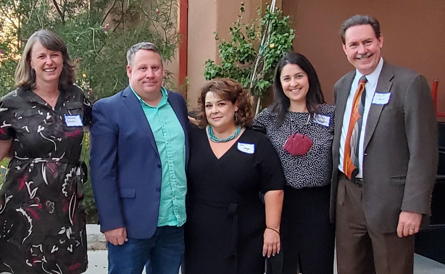 At a recent Doña Ana County Bar Association meeting are, left to right, New Mexico Supreme Court Justice Shannon Bacon, Third Judicial District Court Judge Casey Fitch, New Mexico Supreme Court Justices Julie Vargas and Briana Zamora and Third Judicial District Court Judge James T. Martin.