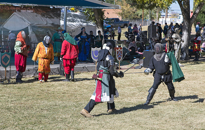 Knights doing battle at the RenFaire!