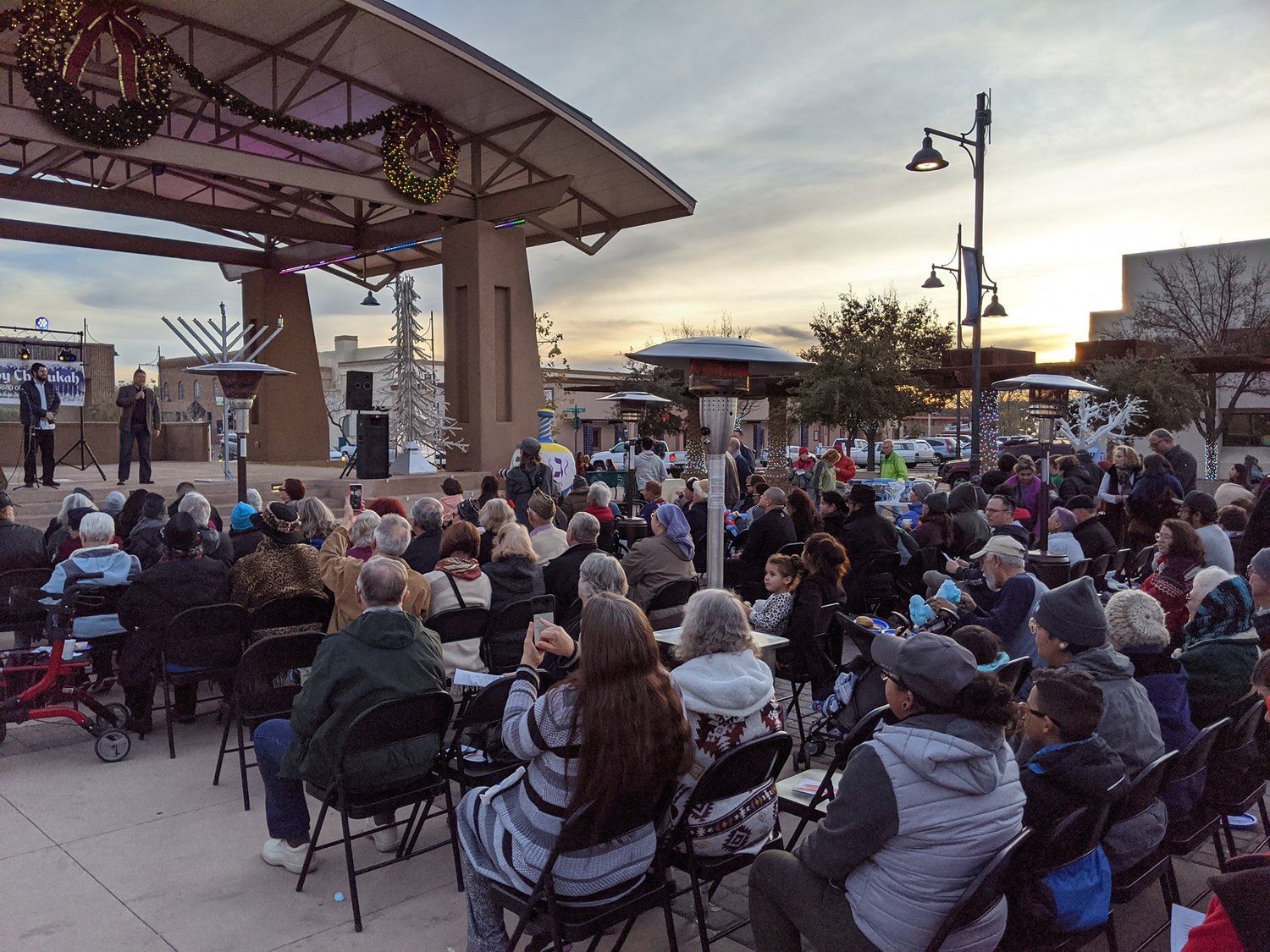 Photo from the 2019 Chabad of Las Cruces Menorah Lighting. The center held a drive-through celebration in 2020 because of the pandemic.