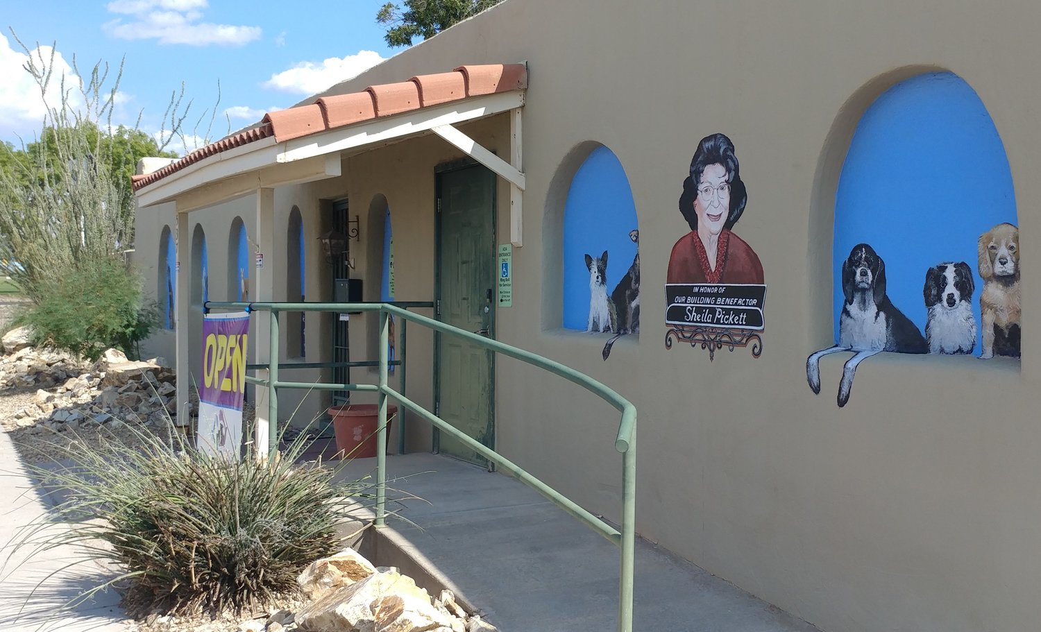 ACTion Programs for Animals new adoption center at 537 N. Solano Drive features a mural honoring its benefactor, Sheila Pickett.