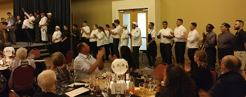 Chefs and their staffs from eight Las Cruces restaurants as well as assistants from the Doña Ana Community College culinary arts program were recognized at the 2018 Dress the Child dinner at the Las Cruces Convention Center.
