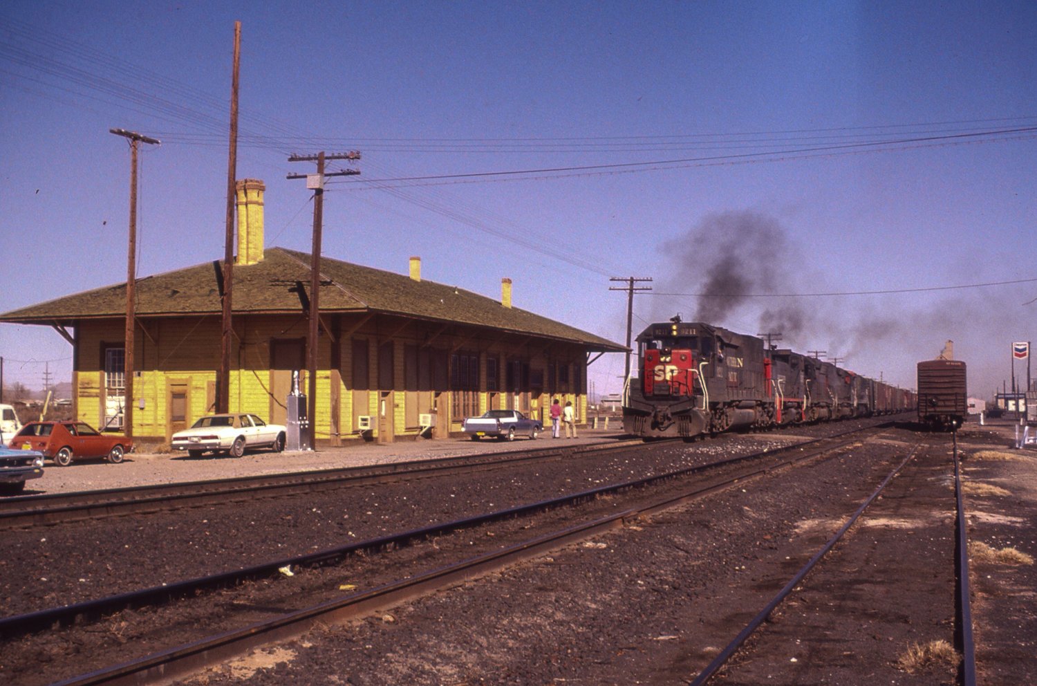 Renovated in 1930, the Deming Train Depot, long part of the landscape of the town was removed in the 1980s, leaving a platform and shelter only standing today.