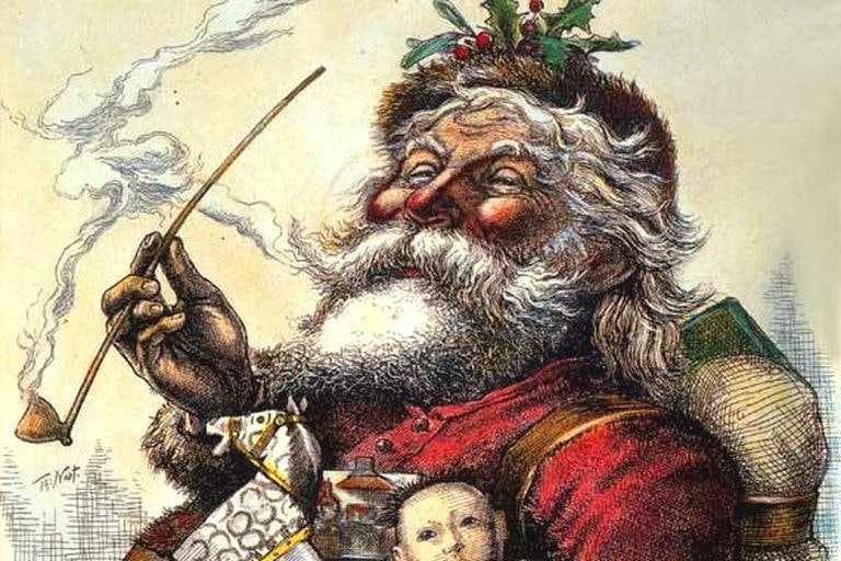Thomas Nast’s most famous drawing, "Merry Old Santa Claus", from the Jan. 1, 1881 edition of Harper's Weekly.