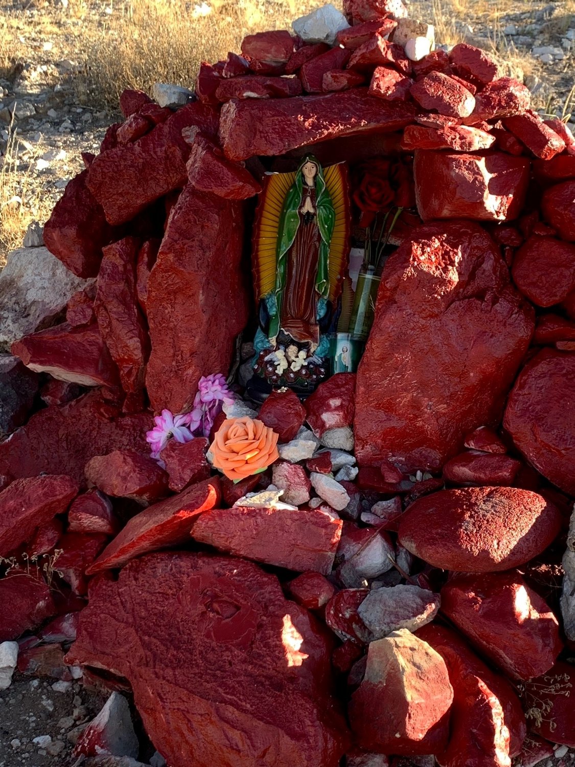 This shrine to Our Lady of Guadalupe is one of a handful of tributes at the top of Tortugas Mountain. For more than 100 years, the Tortugas Pueblo and parishioners of Our Lady of Guadalupe Church in Tortugas have made a Dec. 11 pilgrimage to the mountaintop in celebration.