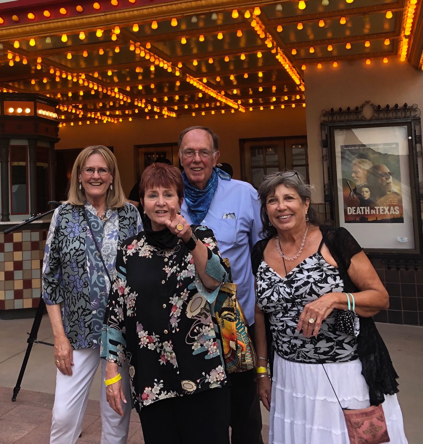 Left to right are Kathleen Albers, Kathleen Key, Bill Key and Gloria Contreras at an ARTE summer excursion in El Paso.