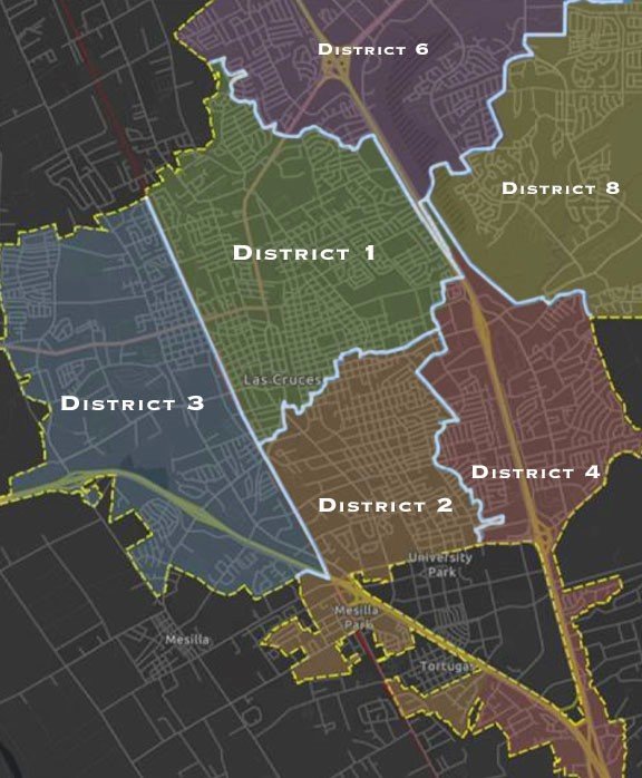 City of Las Cruces Fire Districts map