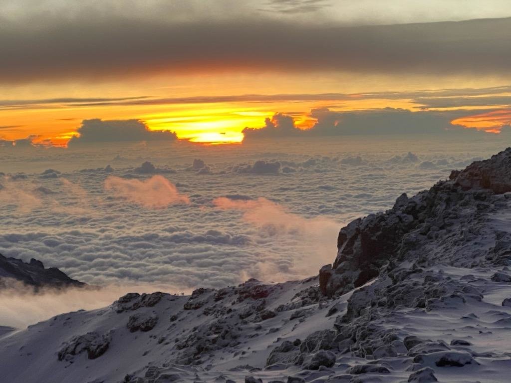 David Hill’s Dec. 9, 2021, view from atop Mount Kilimanjaro.