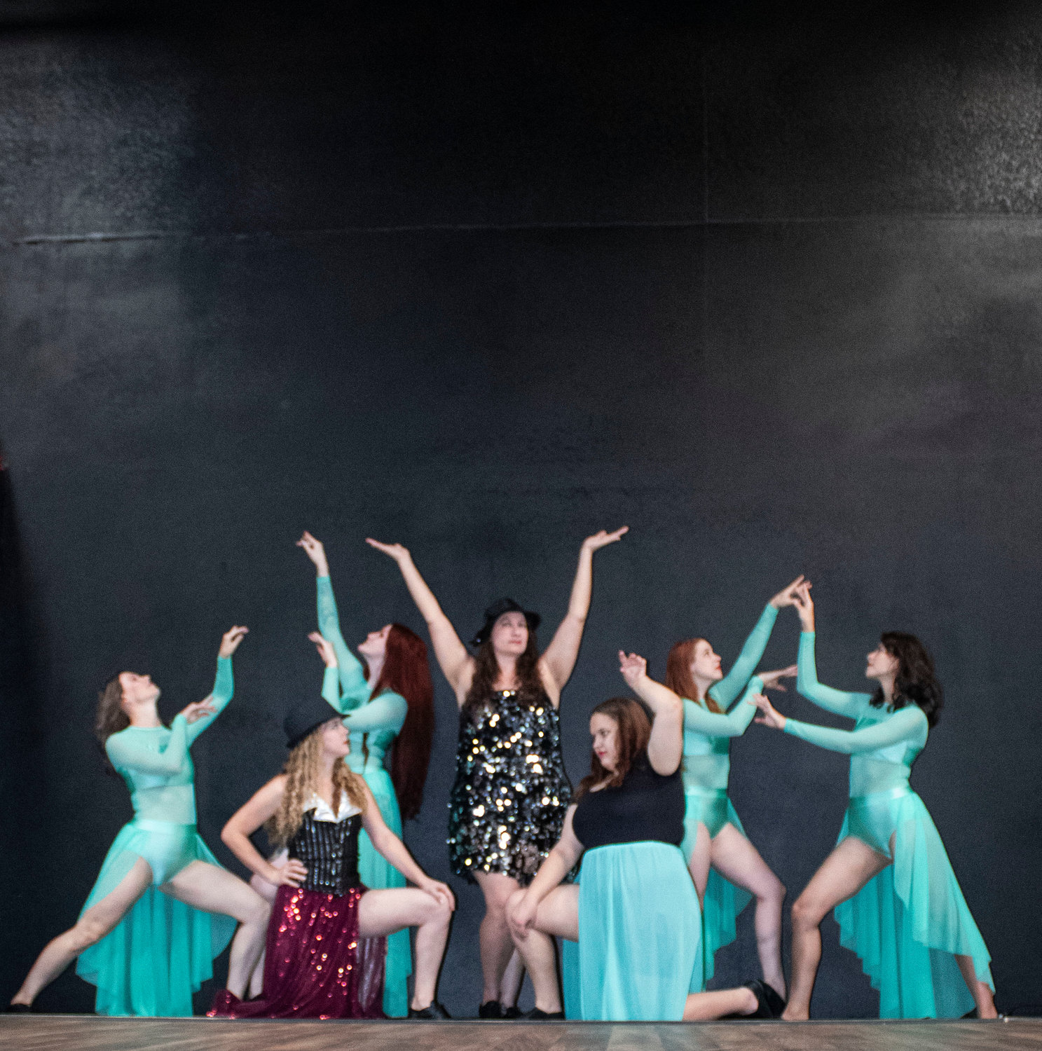 The Dance Eclectic dancers are, left to right, Morgan Rivera, Stephanie Beauregard, Tiana Potter, Rachel Goodman, Julia Gardenhire, Andrea Severson Lopez and Lisa Moya.