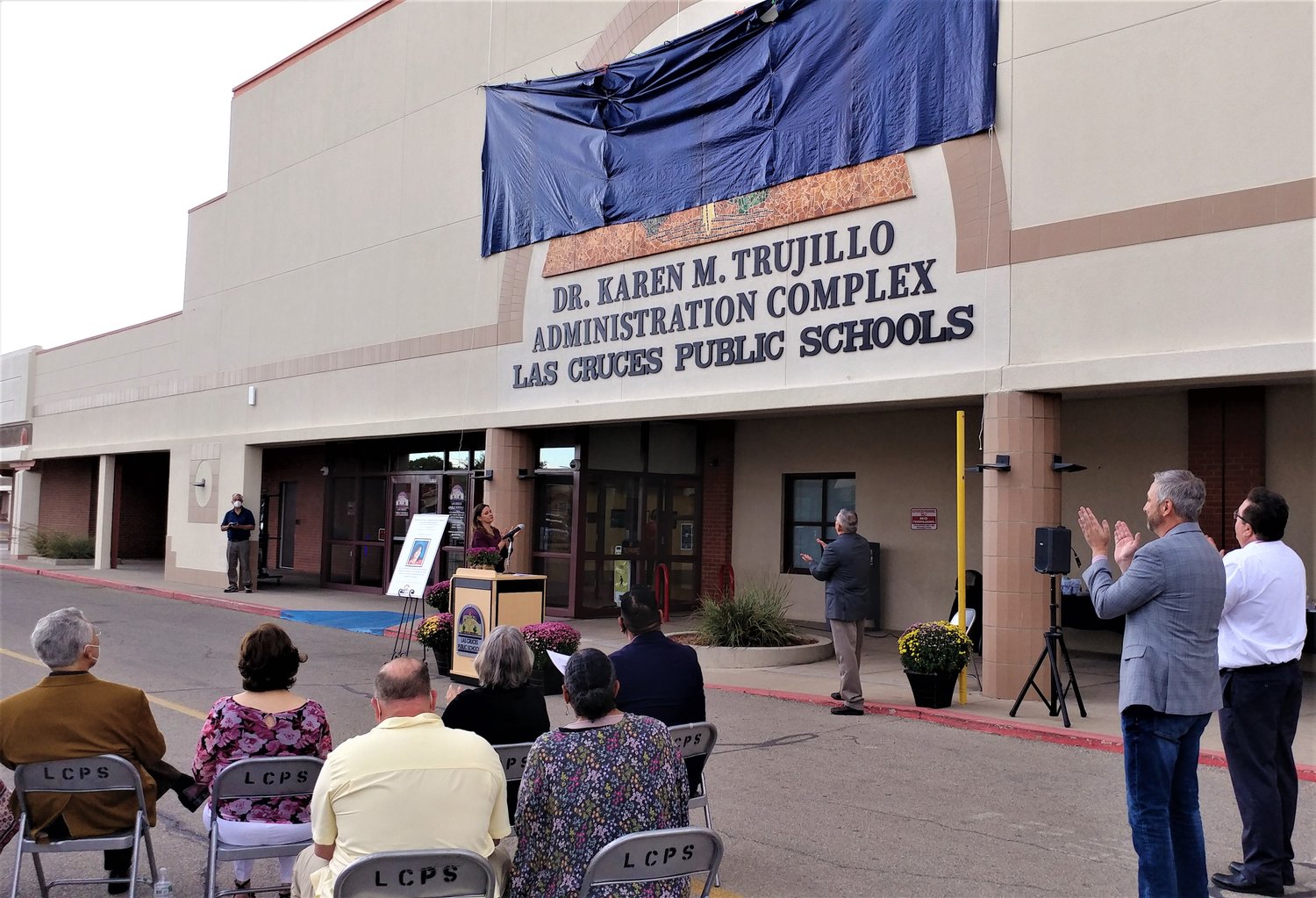 The September unveiling of the Las Cruces Public Schools administration building in honor of the late Superintendent Karen Trujillo