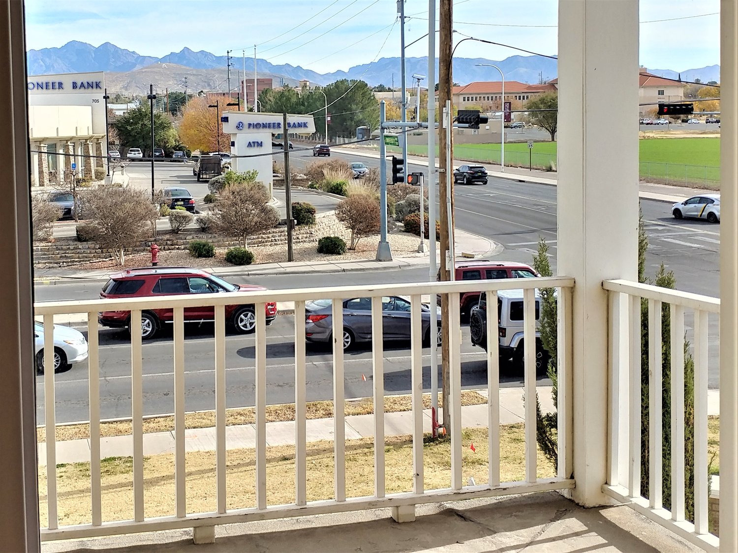 The view from the top floor of the Hadley-Ludwick House, which is being renovated and will become the new home of the Community Foundation of Southern New Mexico and Las Cruces CASA (Court Appointed Special Advocates).
