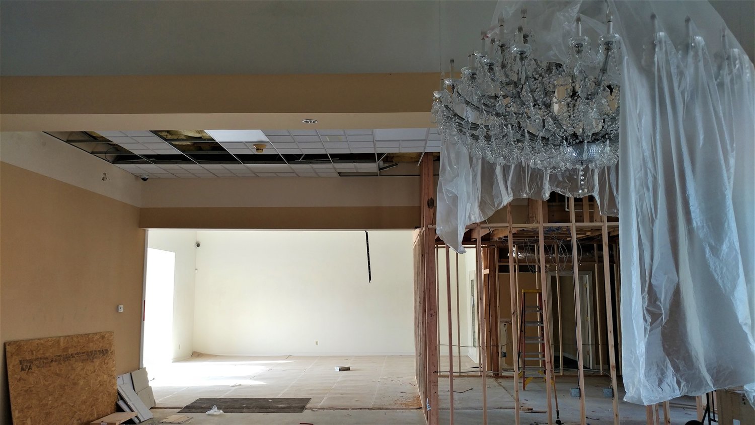 The interior of the Cutter Gallery property as it looked on Dec. 8, as renovation work continued.
