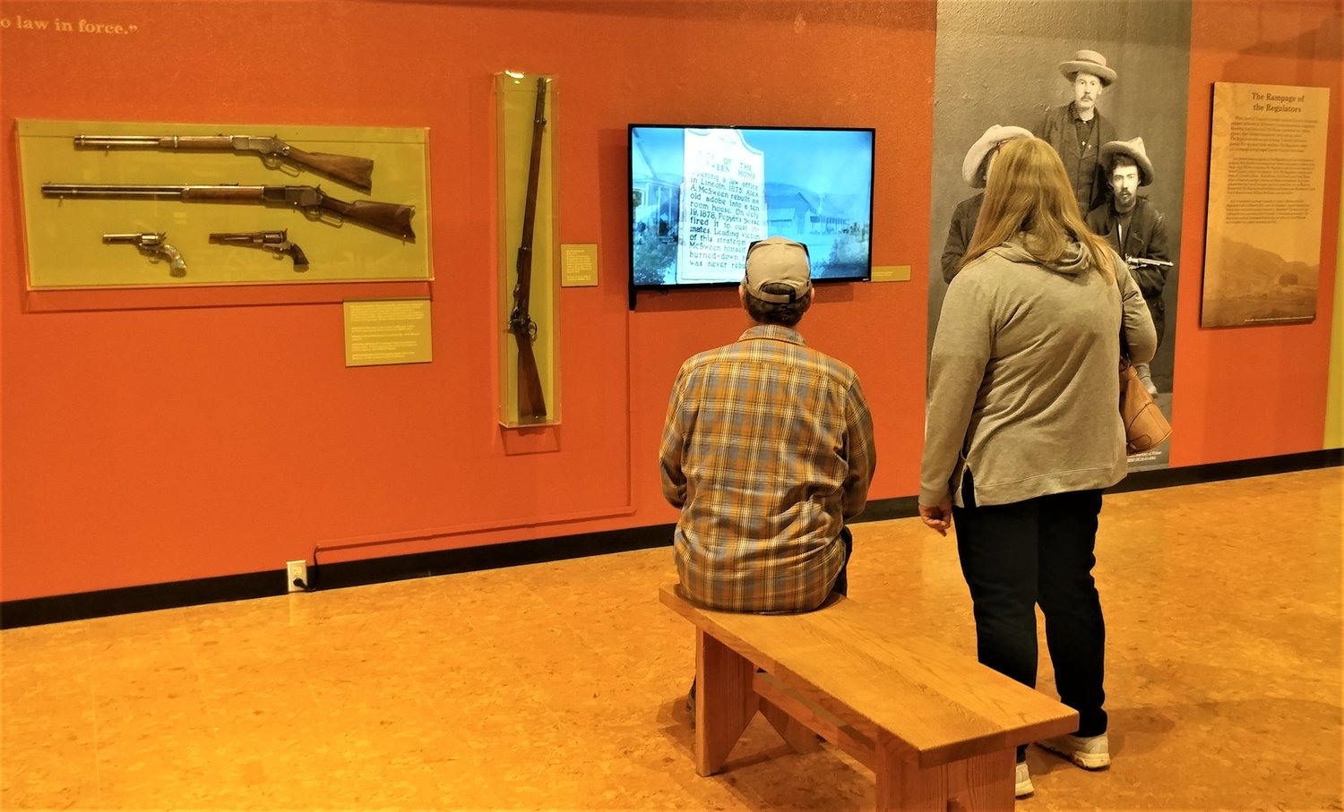 The “Riding Herd” exhibit includes a four-minute video about the Lincoln County War.