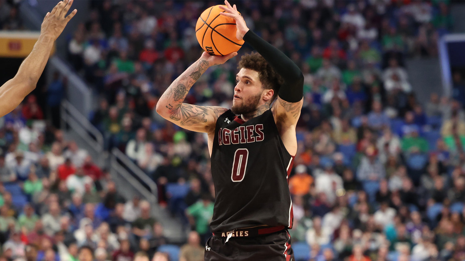 NM State's Teddy Allen vs.UConn in NCAA tournament March17, 2022.
