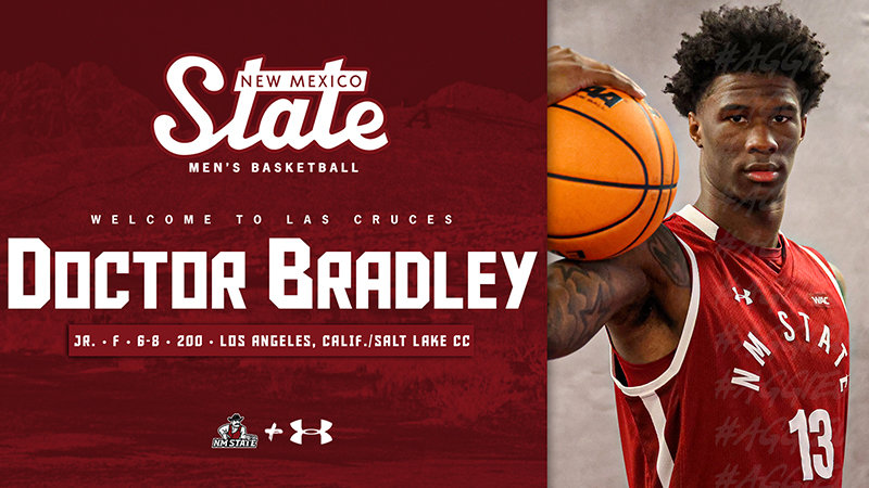 Doctor Bradley became the first signee of both the Aggies' 2022-23 class as well as the Heiar men's basketball coaching era.
