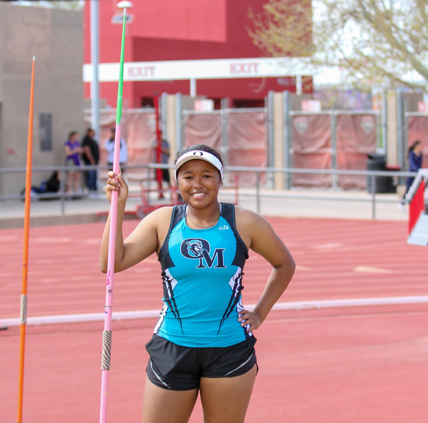 Organ Mountain High’s Shaolin Munir took first place in the girls javelin at the Meet of Champions Monday, April 11, in Albuquerque.