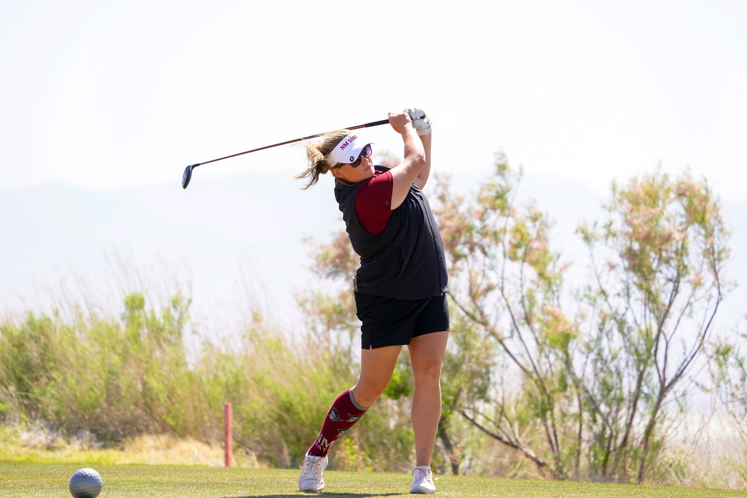 New Mexico State's Amelia McKee is in second place after two days of the WAC championships.
