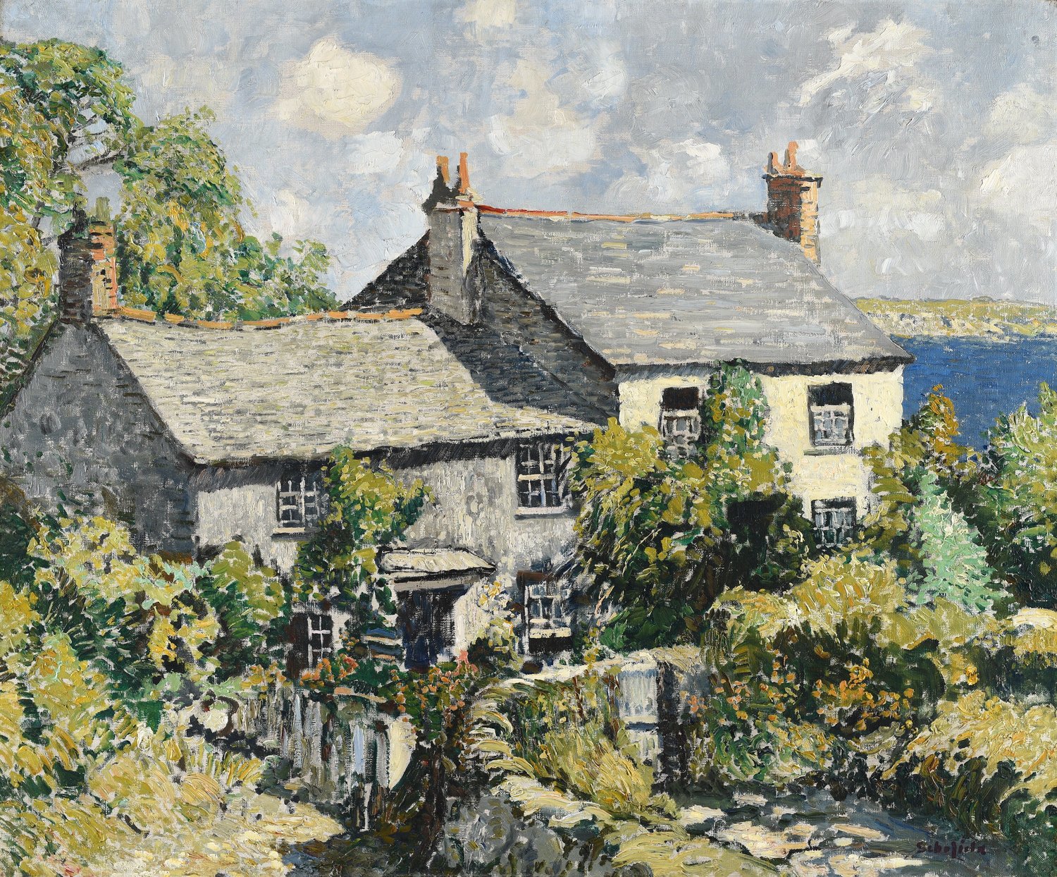 “Cornish Cottage,” by W. Elmer Schofield