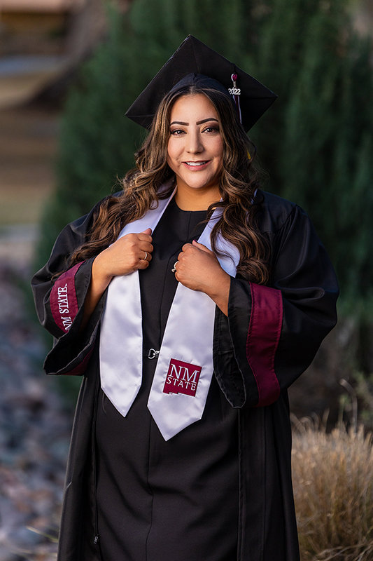 Nora I. Madrid will receive a bachelor’s degree in applied studies from New Mexico State University Saturday, May 7.