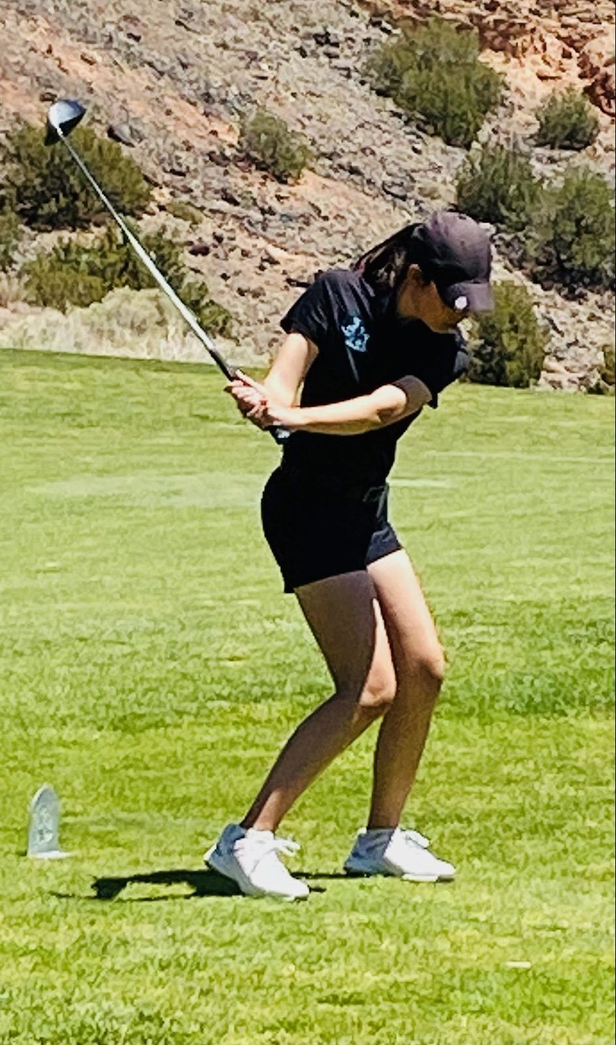Eleanor Warden of Organ Mountain High won the girls 5A golf championship in Albuquerque May 9-10.
