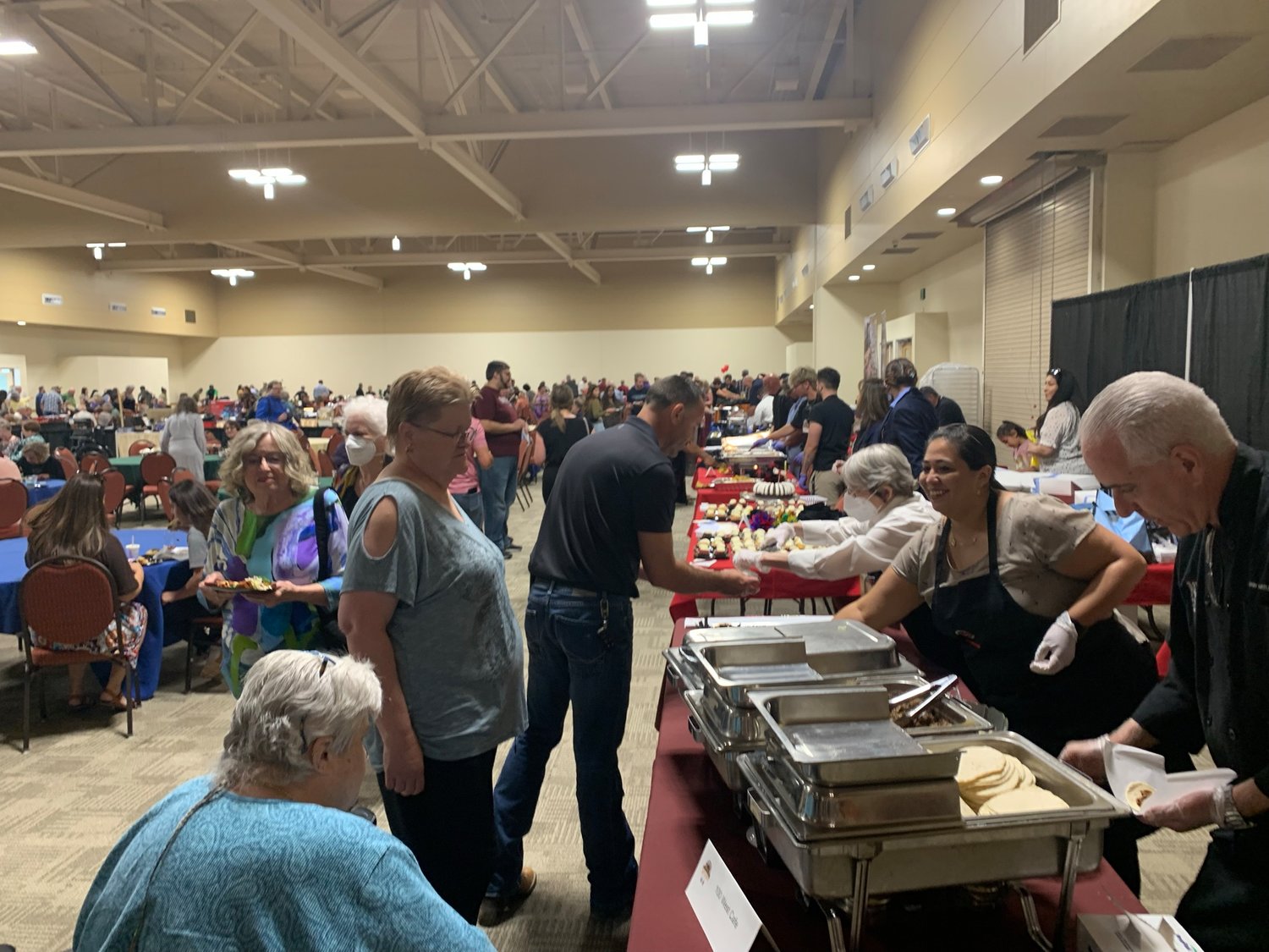 The Las Cruces Convention Center fills up with hungry people Thursday, May 12, for the Rotary Club-sponsored Taste of Las Cruces event, raising funds for Casa de Peregrinos.