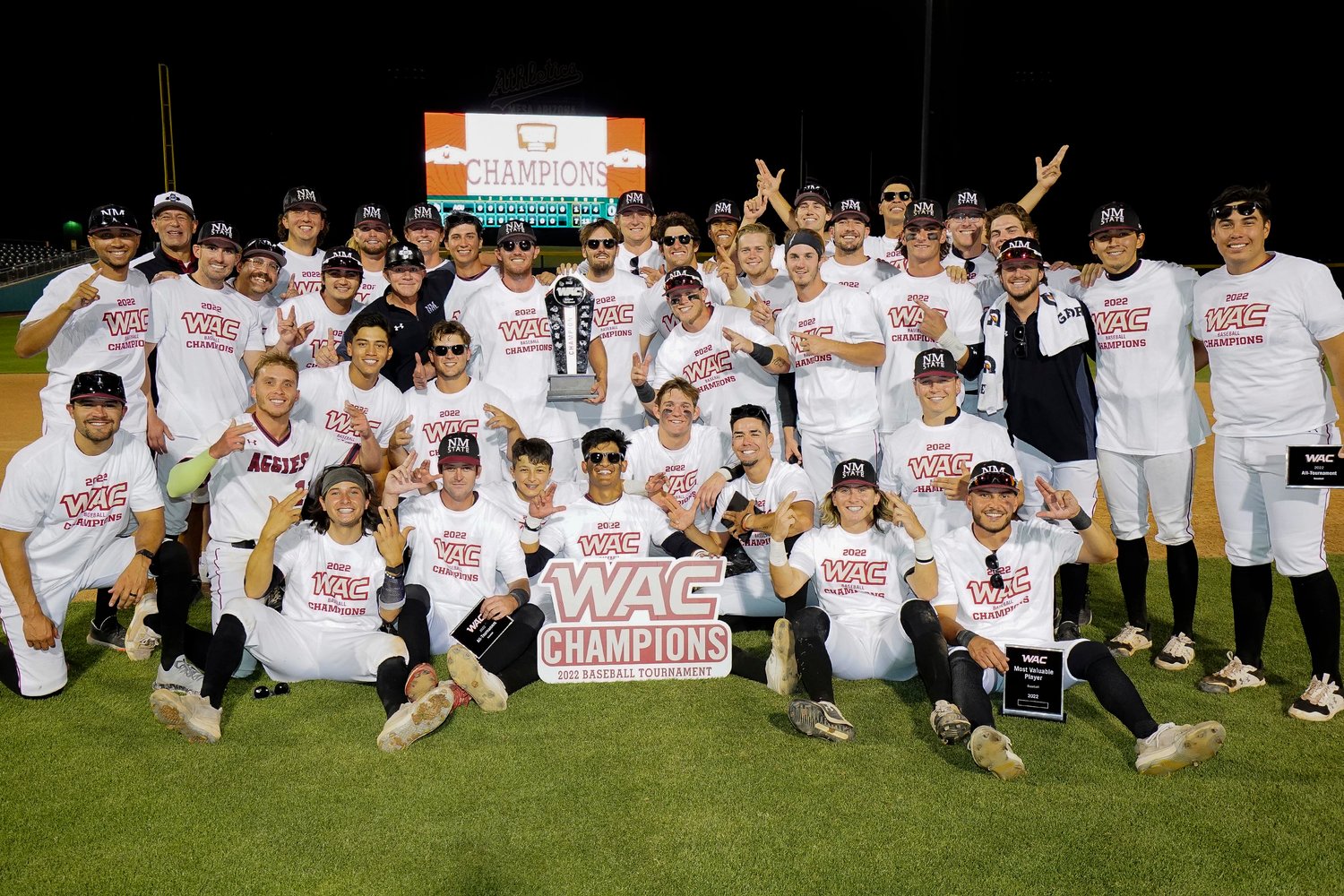 NMSU baseball won the WAC tournament after having to win two of its last three regular season games just to qualify as the fourth and final team from its division.