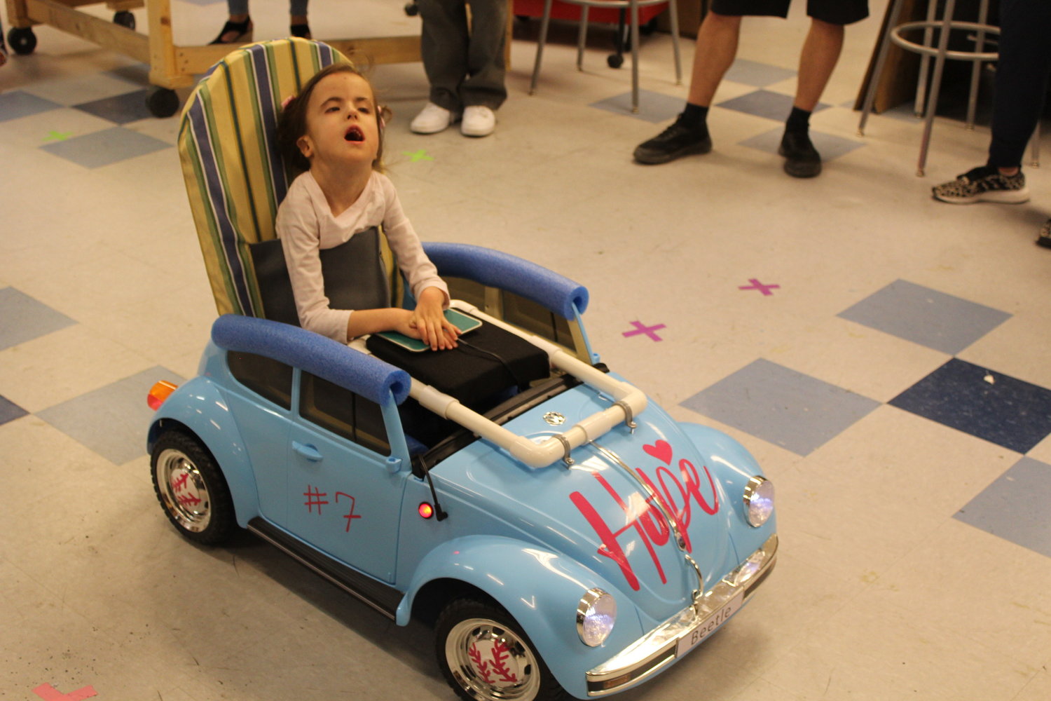 Hope Harrison in her very own vehicle.