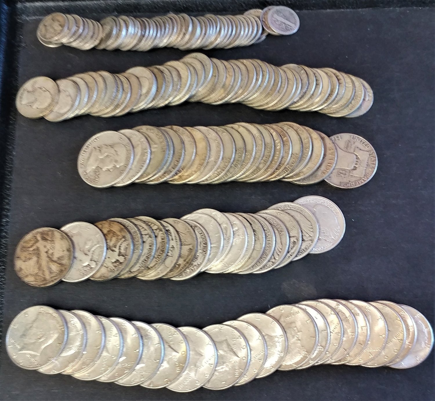 So called “junk coins” include 90-percent silver half-dollars, quarters and dimes.