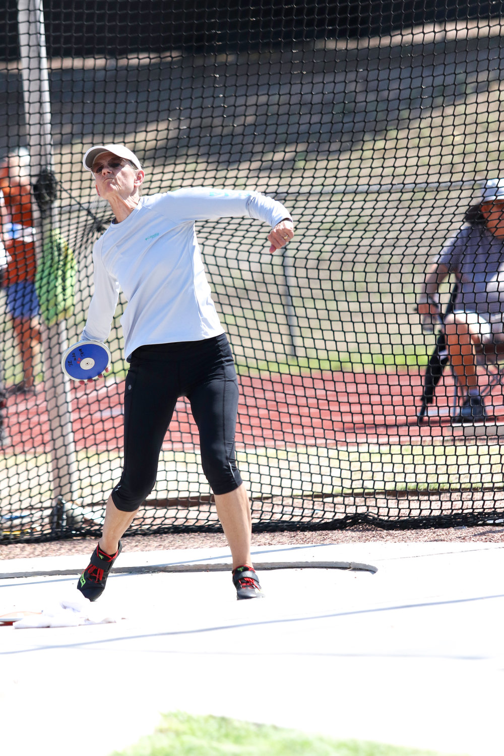 Kristen Terpening of Tucson took first place in discus in the 60-62 age group.