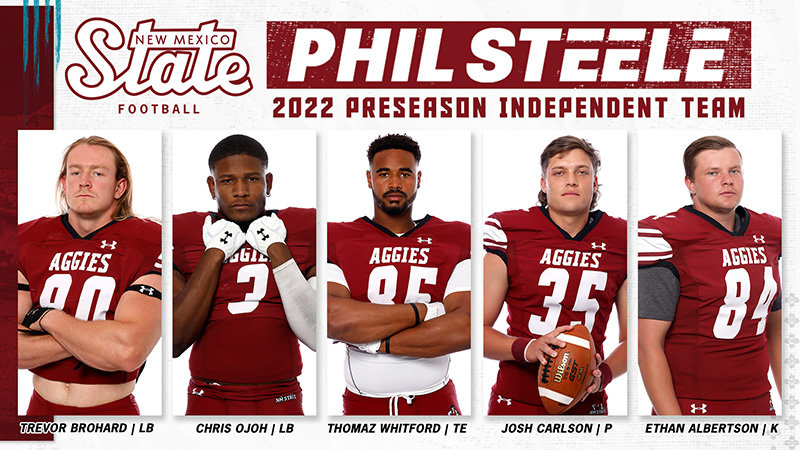Five NM State football players were named among the best in the country by Phil Steele, his publication company announced Wednesday.
