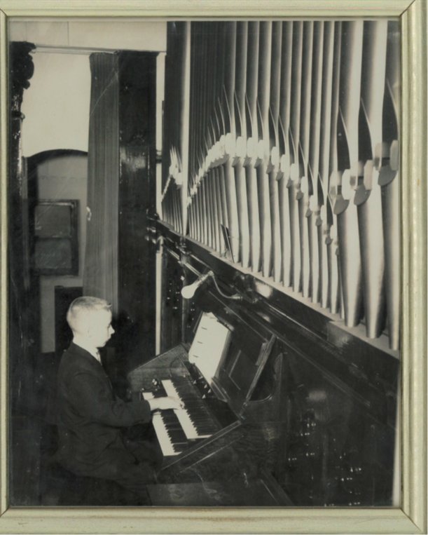 Doug Weeks paying the organ at age 12