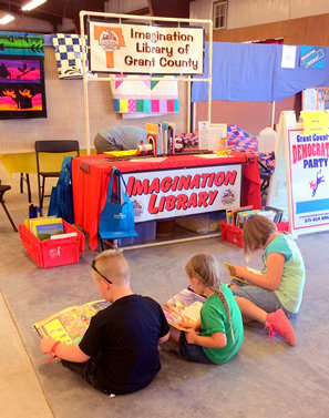 The Imagination Library of Grant County fair booth.