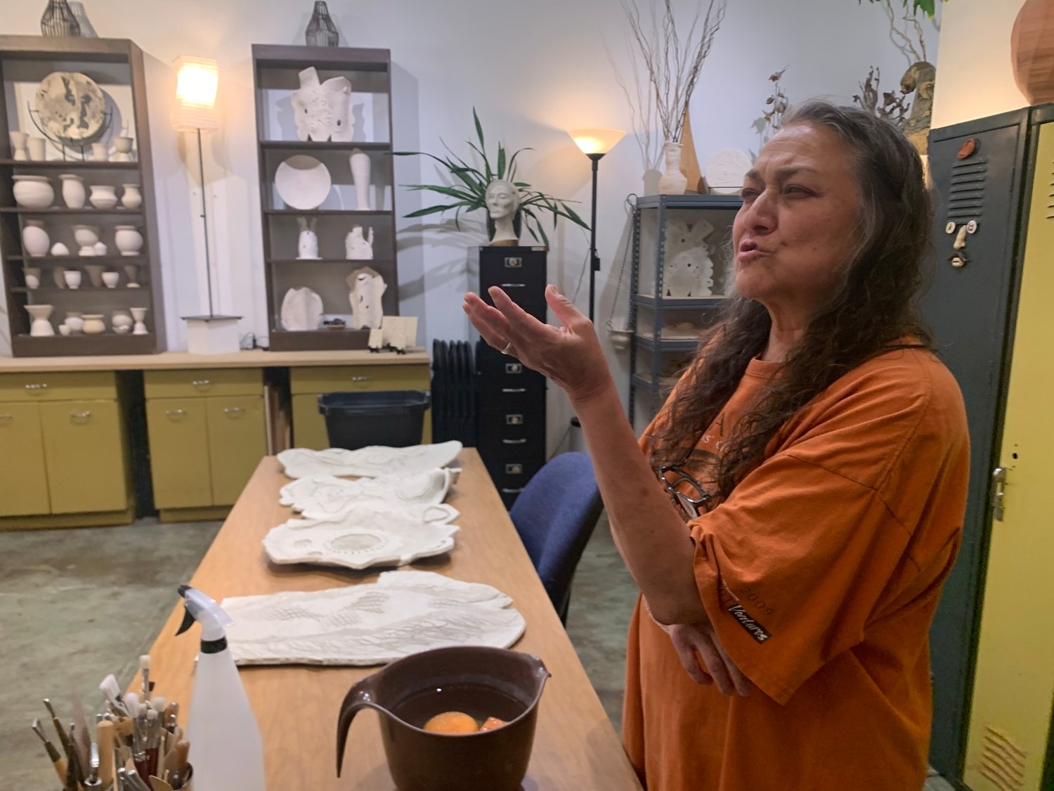 Russo talks about her passion for creating her clay sculpture as part of the connection between the past and the future.