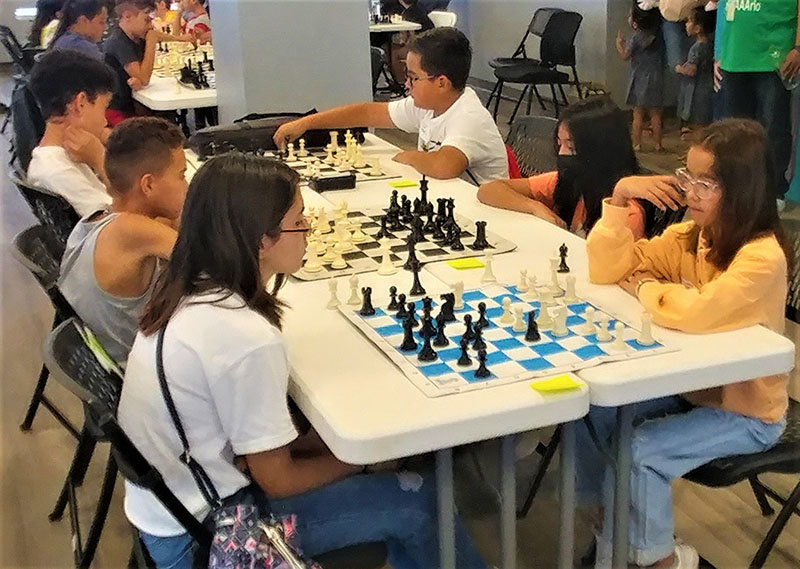 Young players at Electronic Caregiver’s first ever International Chess Tournament, held June 24 in Las Cruces.