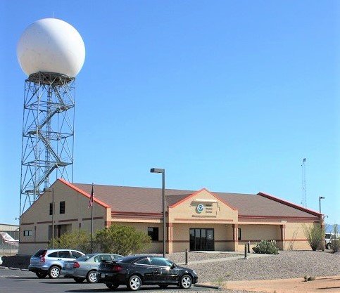 The National Weather Service’s El Paso weather forecast office, 7955 Airport Road in Santa Teresa, New Mexico