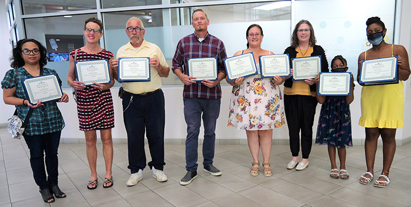 Supporters of the Friends of Gallagher Park accepted certificates for long-time volunteers at the July 18 Las Cruces City Council meeting.