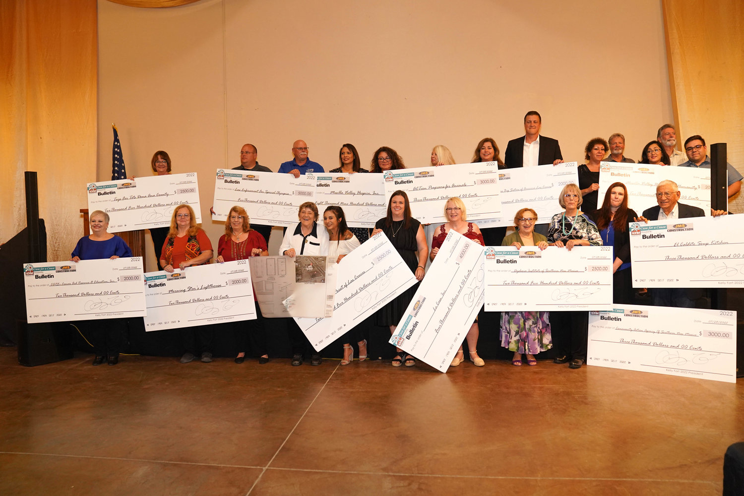 Thirteen local nonprofit and charitable organizations split the $50,400 from the Las Cruces Home Builders Association’s annual Casa for a Cause project.