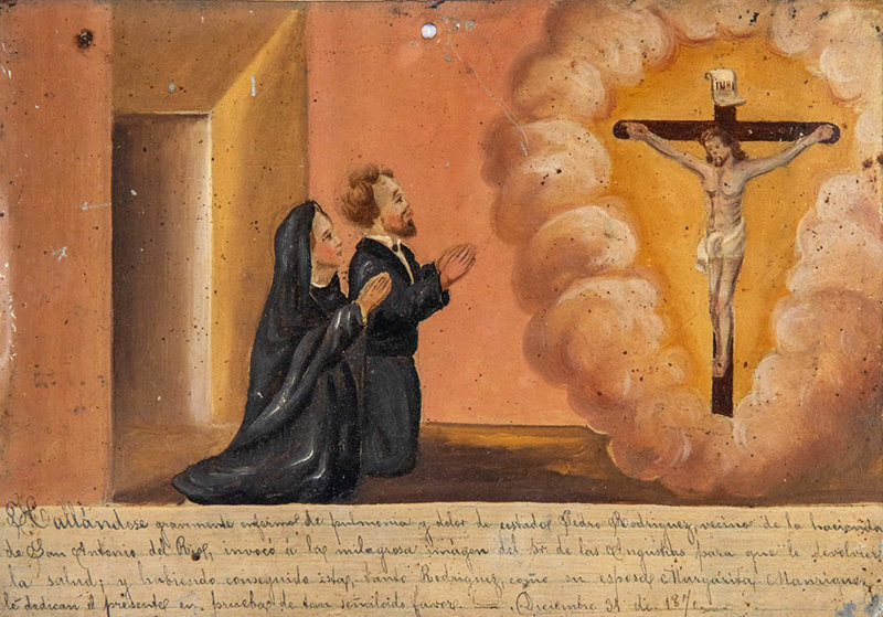 “Lord of Mercy of the Encarnación de Diaz,” oil on tin, by José Hernandez R.