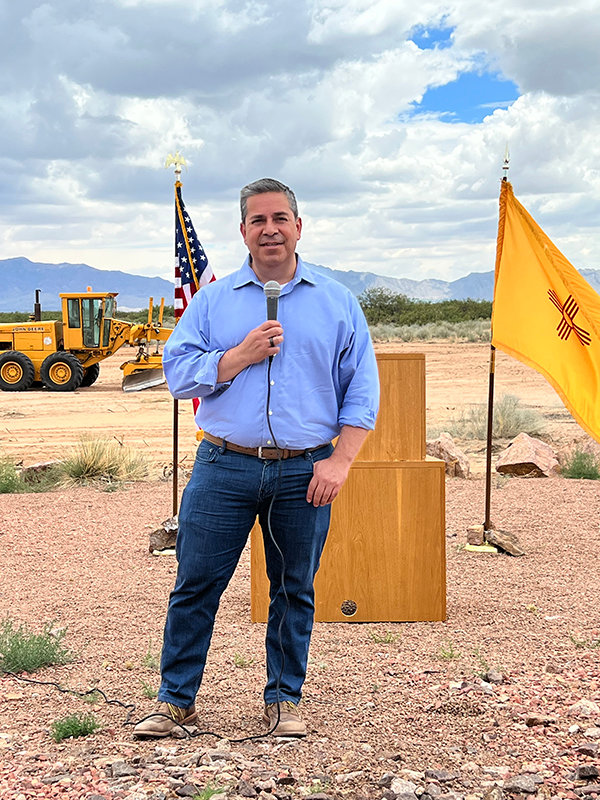 U.S. Sen. Ben Ray Luján, D-N.M., was one of the speakers at the groundbreaking ceremony held Aug. 17 at Doña Ana County International Jetport.