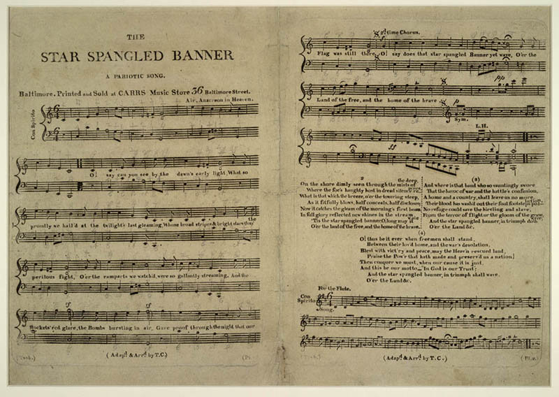 The earliest surviving copy of the National Anthem, from 1814