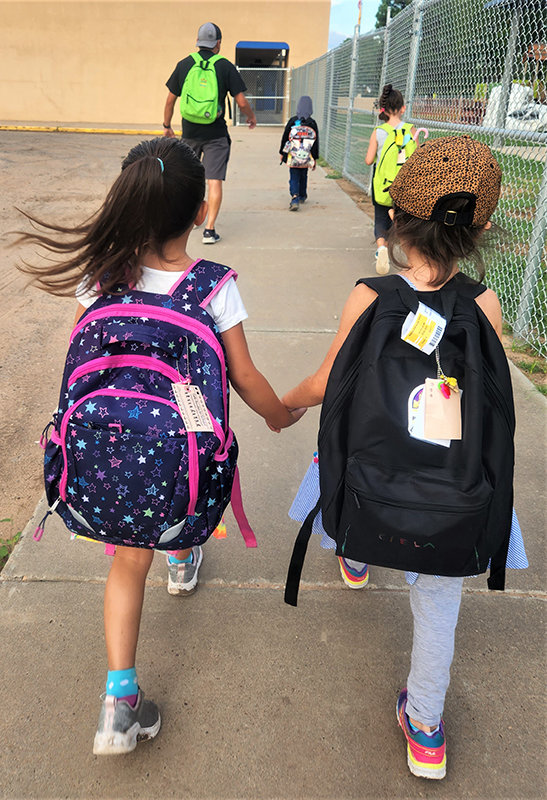 A Las Cruces Public Schools Safe Routes to School walk to Mesilla Elementary School.