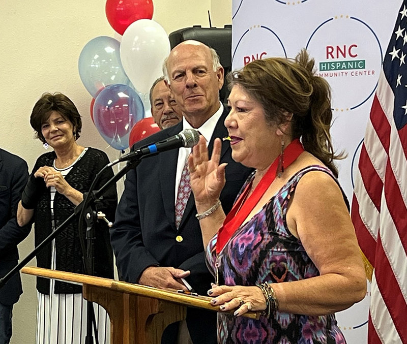 Earning a Republican National Committee Chairman’s Champions Medal, long-time volunteer in Doña Ana County Elizabeth Ortega talks about the work she does for the party.
