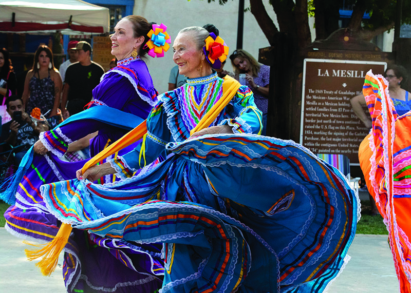 Dancers make a splash at last year’s Diez y Seis celebration at the Mesilla Plaza. Festivities this year will be Saturday and Sunday, Sept. 17-18.