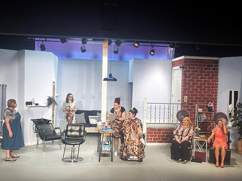 “Steel Magnolias” in rehearsal at Las Cruces Community Theatre.