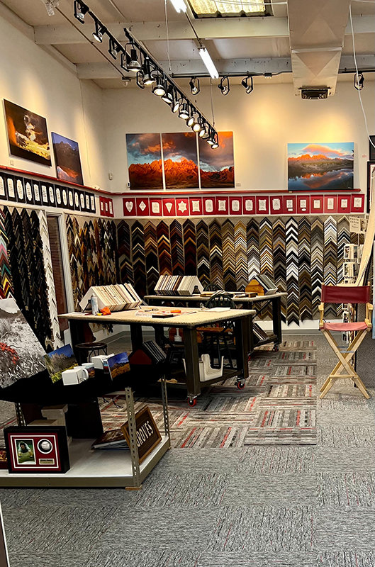 The state-of-the-art frame shop at Picture Frame Outlet and Gallery