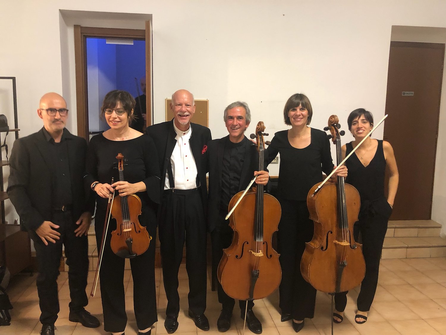 Post-concert reception with principal strings of the orchestra