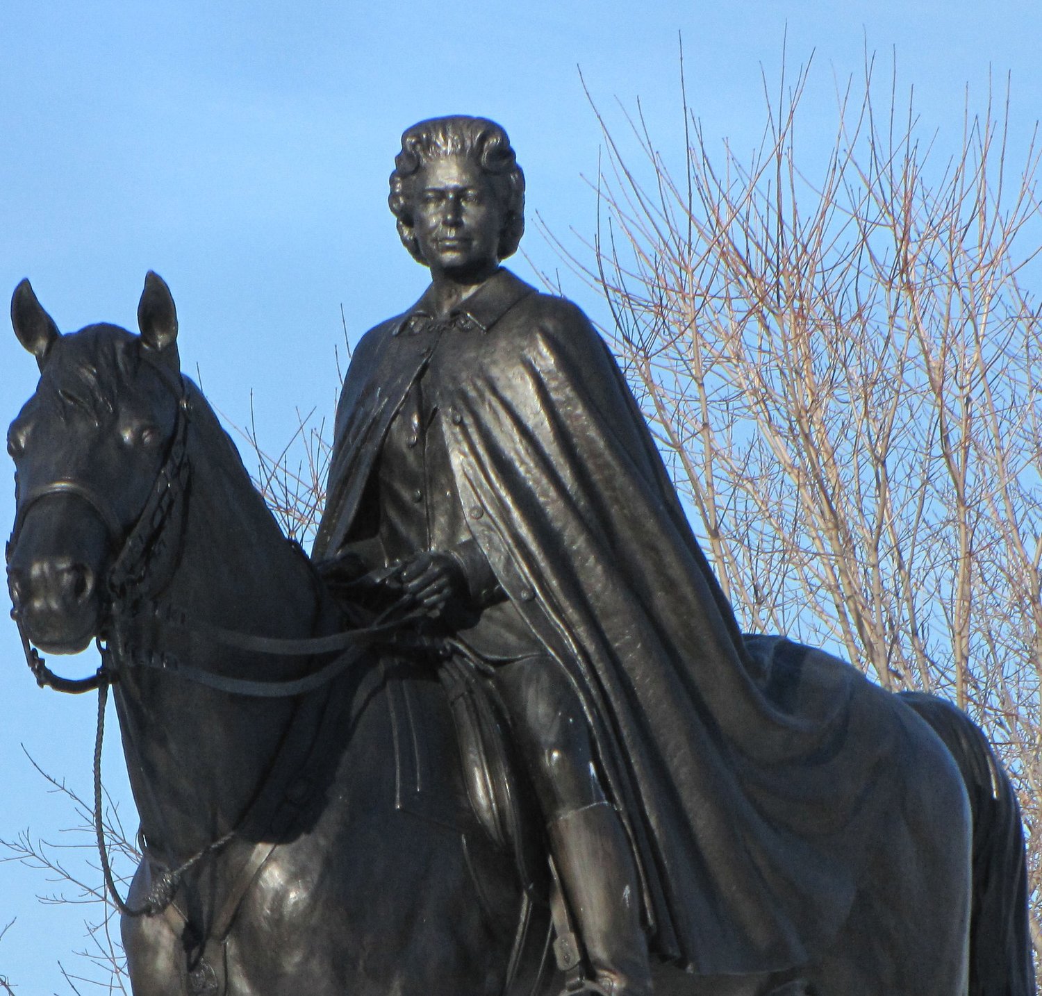 Statue of Queen Elizabeth on horse, Parliament Hill, Ottawa, Ontario