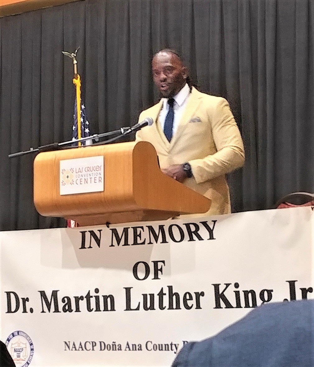 Doña Ana County Sheriff’s Department Sgt. Jamar Cotton was the keynote speaker at the Doña Ana County NAACP’s Jan. 16 Martin Luther King Jr. breakfast.