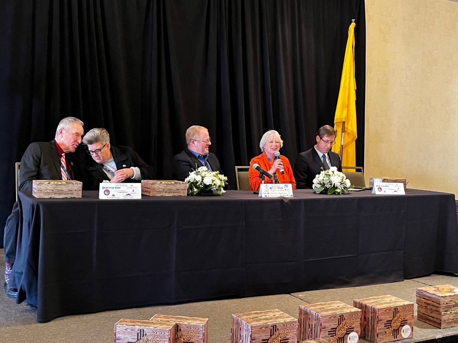 State Sens. Bill Soules, Carrie Hamblen and Jeff Steinborn joined State Reps. Joanne Ferrary and Nathan Small on a panel discussion to discuss legislative priorities for 2023.