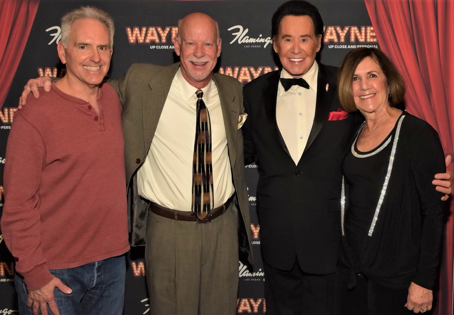 Lonnie Klein, second from left, with Wayne Newton, Christina Salazar and Mariano Longo