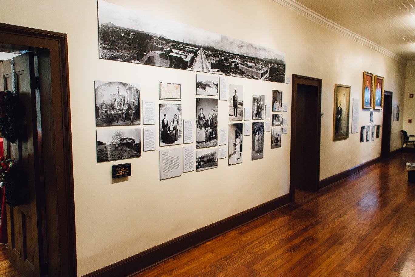 A wall of photos in the Armijo House honors Don Nestor Armijo and his family.